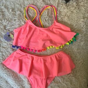 NWT Brasilian Biquini kids , pink , size 14-16